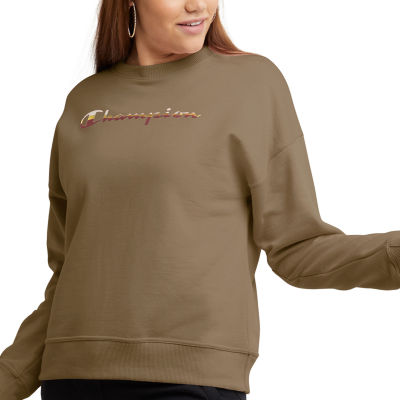 Champion Powerblend Womens Crew Neck Long Sleeve Sweatshirt