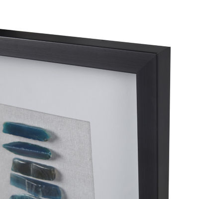 Martha Stewart Cerulean Stones Agate Framed Shadow Box Art