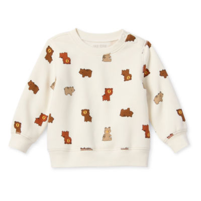 Okie Dokie Baby Boys Crew Neck Long Sleeve Fleece Sweatshirt