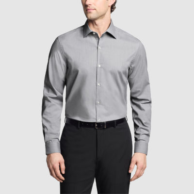 Van Heusen Slim Mens Fit Stretch Fabric Wrinkle Free Long Sleeve Dress Shirt