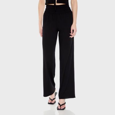Forever 21-Juniors Relaxed High Rise Womens Wide Leg Pull-On Pants