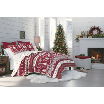 North Pole Trading Co. Holiday Fairisle Quilt Set