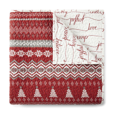 North Pole Trading Co. Holiday Fairisle Quilt Set