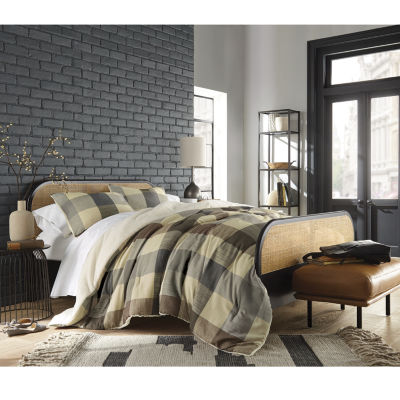 Linden Street Brownwood Plaid To Faux Fur Reversible Comforter Set