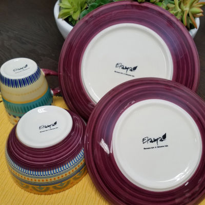 Elama Puesta De Sol 16-pc. Stoneware Dinnerware Set