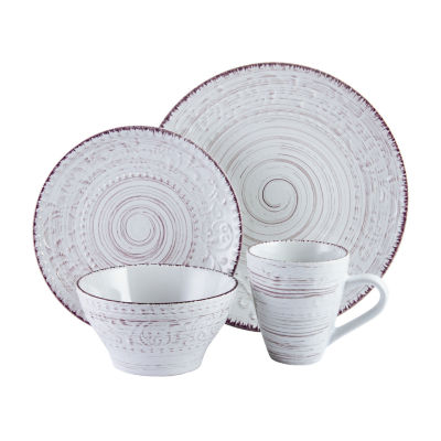 Elama Malibu Waves 16-Piece Dinnerware Set