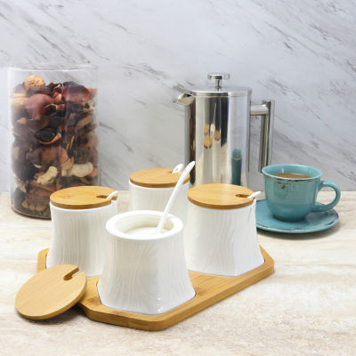 Elama 13-pc. Ceramic Condiment Jar