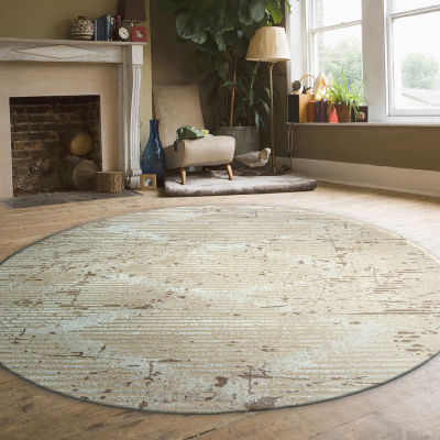 Radici Davide Geometric 5'X5' Indoor Round Area Rug