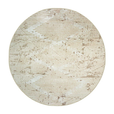 Radici Davide Geometric 5'X5' Indoor Round Area Rug