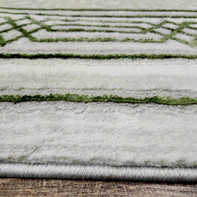 Radici Davide Bordered Indoor Round Area Rug