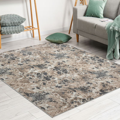 Radici Usa Livigno Floral Washable Indoor Rectangular Accent Rug