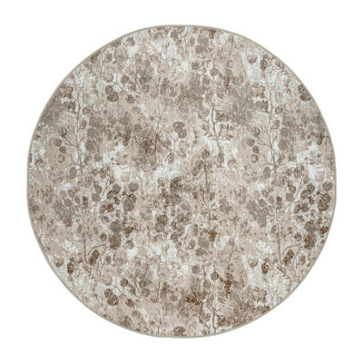 Radici Livigno Floral Indoor Round Area Rug