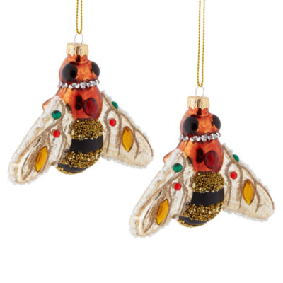 North Pole Trading Co. Bee Set 2-pc. Christmas Ornament