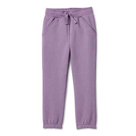 Okie Dokie Toddler & Little Girls Cuffed Fleece Jogger Pant, 4t, Purple