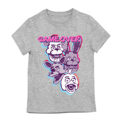 Little & Big Girls Crew Neck Short Sleeve Five Nights at Freddys Graphic T-Shirt