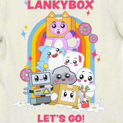 Little & Big Girls Lankybox Crew Neck Short Sleeve Graphic T-Shirt