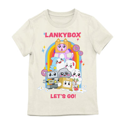 Little & Big Girls Lankybox Round Neck Short Sleeve Graphic T-Shirt