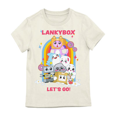 Little & Big Girls Lankybox Crew Neck Short Sleeve Graphic T-Shirt