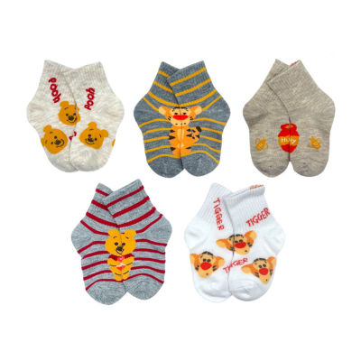 Toddler Boys 5 Pair Winnie The Pooh Crew Socks