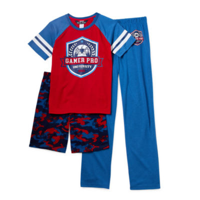 Jammers Kids Little & Big Boys 3-pc. Pajama Set, Color: Dark Blue ...