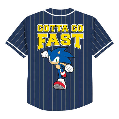 Little & Big Boys Y Neck Short Sleeve Sonic the Hedgehog Jersey