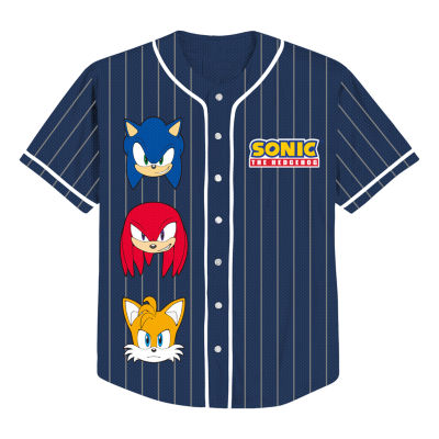 Little & Big Boys Short Sleeve Sonic the Hedgehog Button-Down Shirt