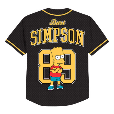 Little & Big Boys V Neck Short Sleeve The Simpsons Jersey
