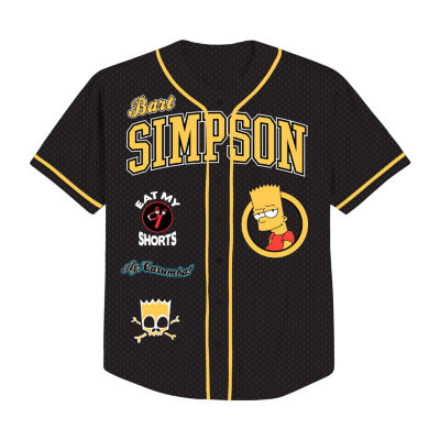 Little & Big Boys V Neck Short Sleeve The Simpsons Jersey