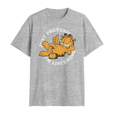 Big and Tall Mens Crew Neck Short Sleeve Classic Fit Garfield Graphic T-Shirt
