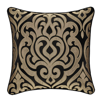 Queen Street Blythe Black & Gold Square Throw Pillow