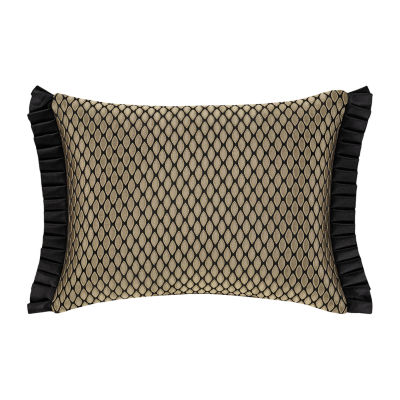 Queen Street Blythe Black & Gold Rectangular Throw Pillow