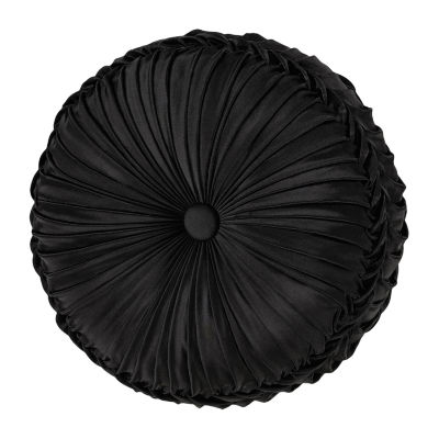 Queen Street Blythe Black & Gold Round Throw Pillow