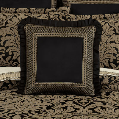 Queen Street Branson Black & Gold Square Throw Pillow