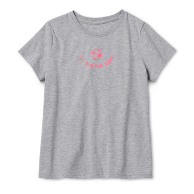Xersion Little & Big Girls Crew Neck Short Sleeve Graphic T-Shirt