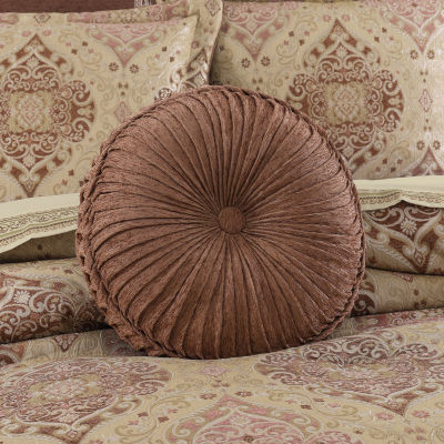 Queen Street Wallace Terracotta Round Throw Pillow