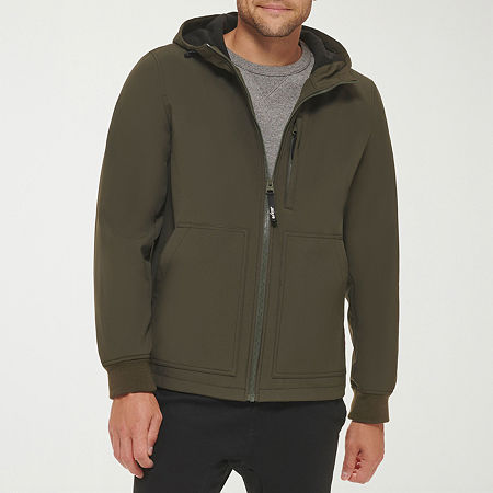 Levi's Mens Hooded Water Resistant Midweight Softshell Jacket, Small, Green