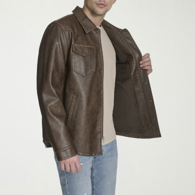 Levi's Mens Midweight Shirt Jacket, Color: Saddle - JCPenney