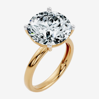 (F / Vs2) Womens 10 Ct. Lab Grown White Diamond 14K Gold Round Solitaire Engagement Ring