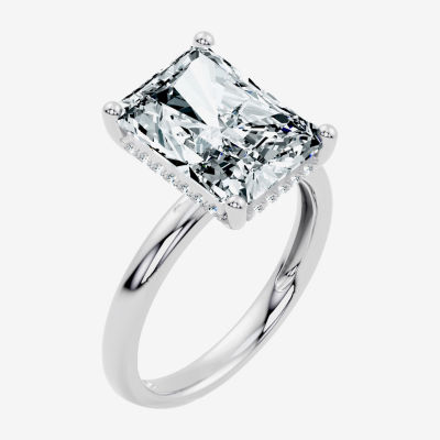 Signature By Modern Bride (F/Vs2) Womens 7 Ct.T.W. Lab Grown White Diamond 14K Gold Rectangular Engagement Ring