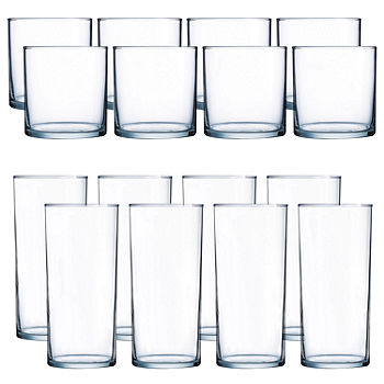 Luminarc 16-Piece Assorted, Clear Rika Glassware Set