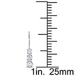 1/4 CT. T.W. Genuine White Diamond 14K Gold 14mm Hoop Earrings