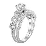 Womens 2 CT. T.W. White Cubic Zirconia Sterling Silver Engagement Ring