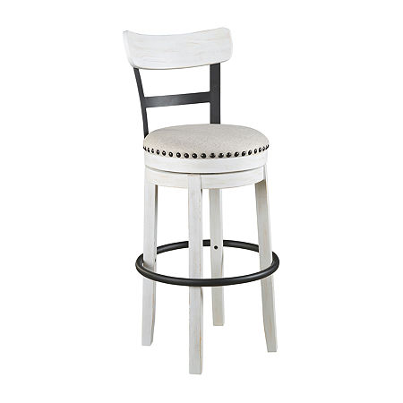 Signature Design By Ashley Valebeck Swivel Bar Stool, One Size, White