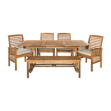 Willard Collection 6-pc. Patio Dining Set, One Size, Brown