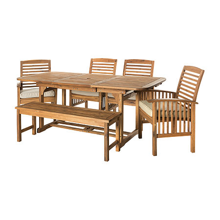 Willard Collection 6-pc. Patio Dining Set, One Size, Brown