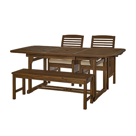 Willard Collection 4-pc. Patio Dining Set, One Size, Brown