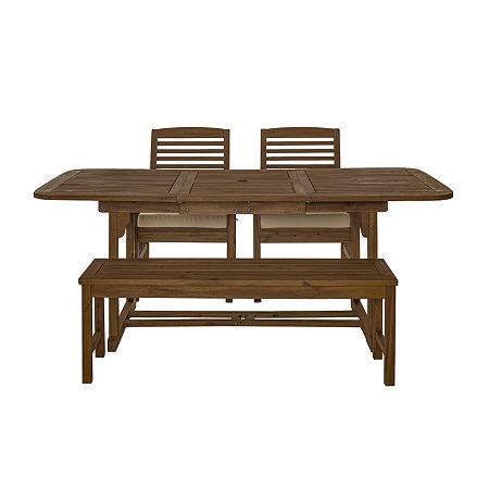 Willard Collection 4-pc. Patio Dining Set, One Size, Brown