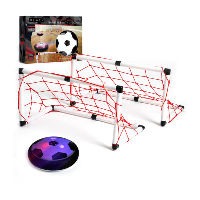 Black Series Hover Air LED Soccer Game Set with 2 Goals