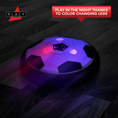 Black Series Hover Air LED Soccer Game Set with 2 Goals