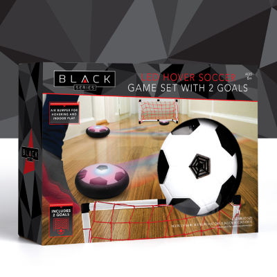 Black Series Hover Air LED Soccer Game Set with 2 Goals